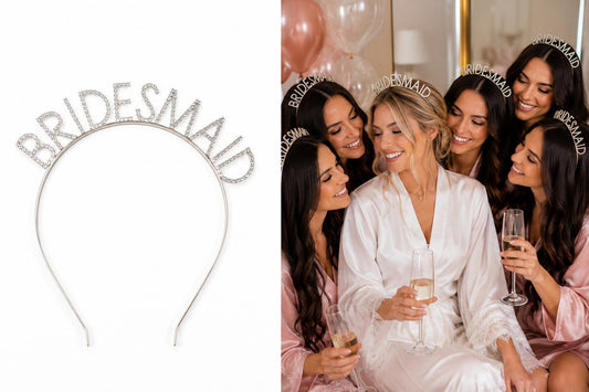 Bridesmaid Haarband met Strass – Glitter Hoofdband voor Bruidsmeisjes – Vrijgezellenfeest Accessoire – Bachelorette Party & Bridal Shower | kod03