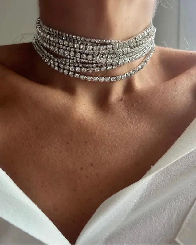Luxe Strass Choker Ketting – Glamour Statement & Premium Shine | kod15