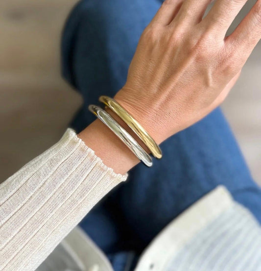 Minimalistische Luxe Open Bangle Armband – Goud &amp; Zilver | kod19