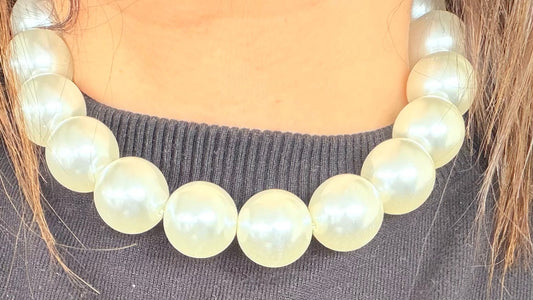 Luxe Parelketting met Grote Parels – Elegante Statement Necklace | kod95