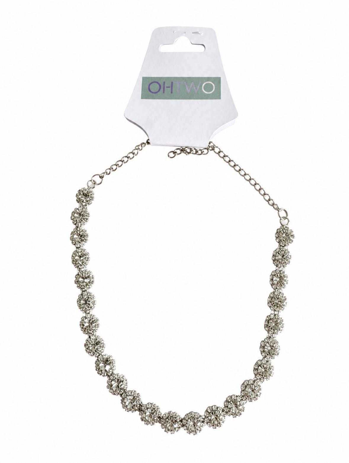 Luxe Kristallen Choker Ketting voor Dames – Elegante Zilverkleurige Statement Ketting met Fo |kod61|kodnkelende Strass