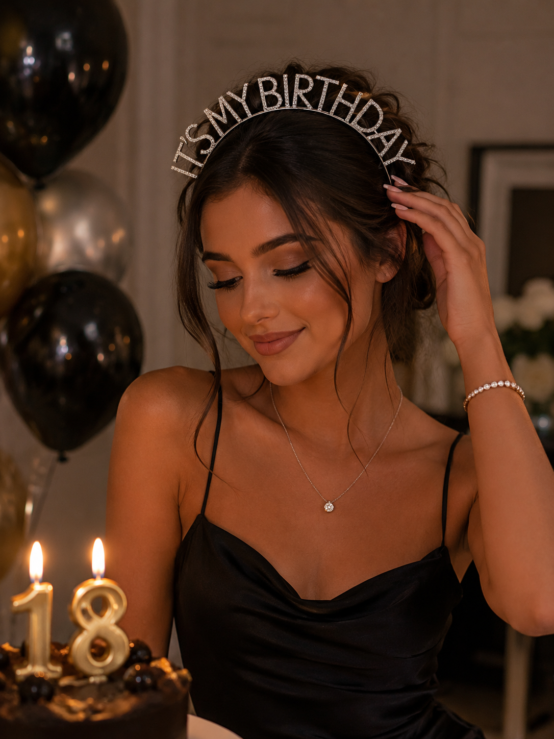 It's My Birthday Haarband met Strass – Verjaardag Tiara voor Dames – Glitter Hoofdband voor Verjaardagsfeest, Fotoshoot & Party Accessoire | kod05