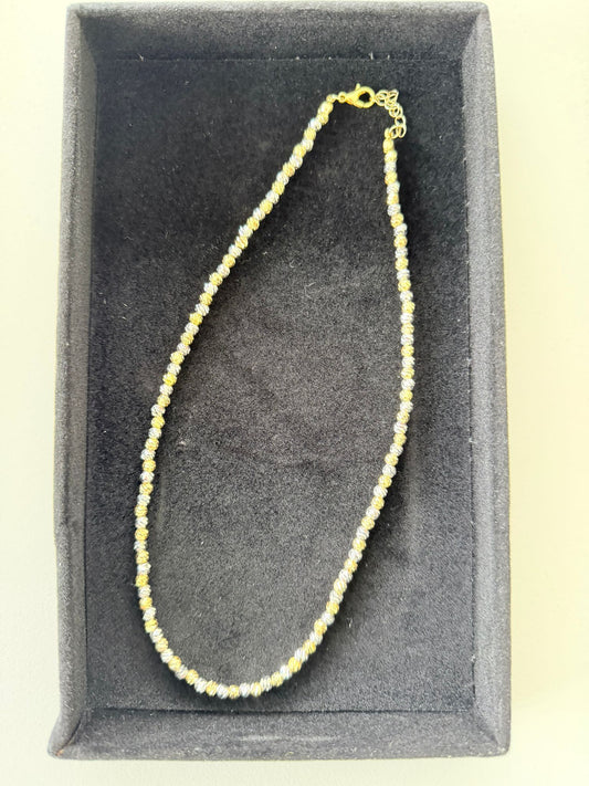 Luxe Gouden; Zilveren Kralenketting – Subtiel, Elegant  Tijdloos | kod12