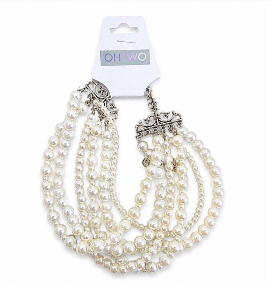Luxe Gelaagde Parelketting – Vintage Chic Statement Necklace | kod91
