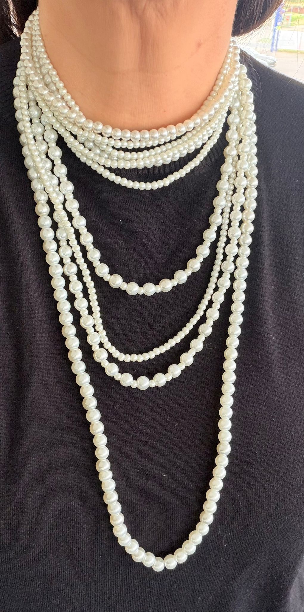 Luxe Multi Layer Parelketting – Elegante Vintage Statement | kod92