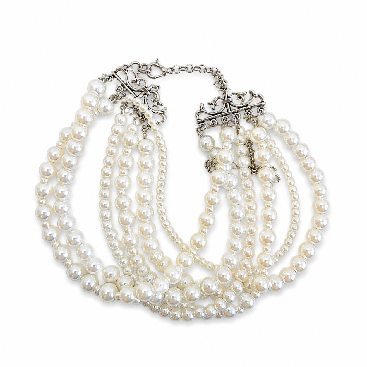 Luxe Gelaagde Parelketting – Vintage Chic Statement Necklace | kod91