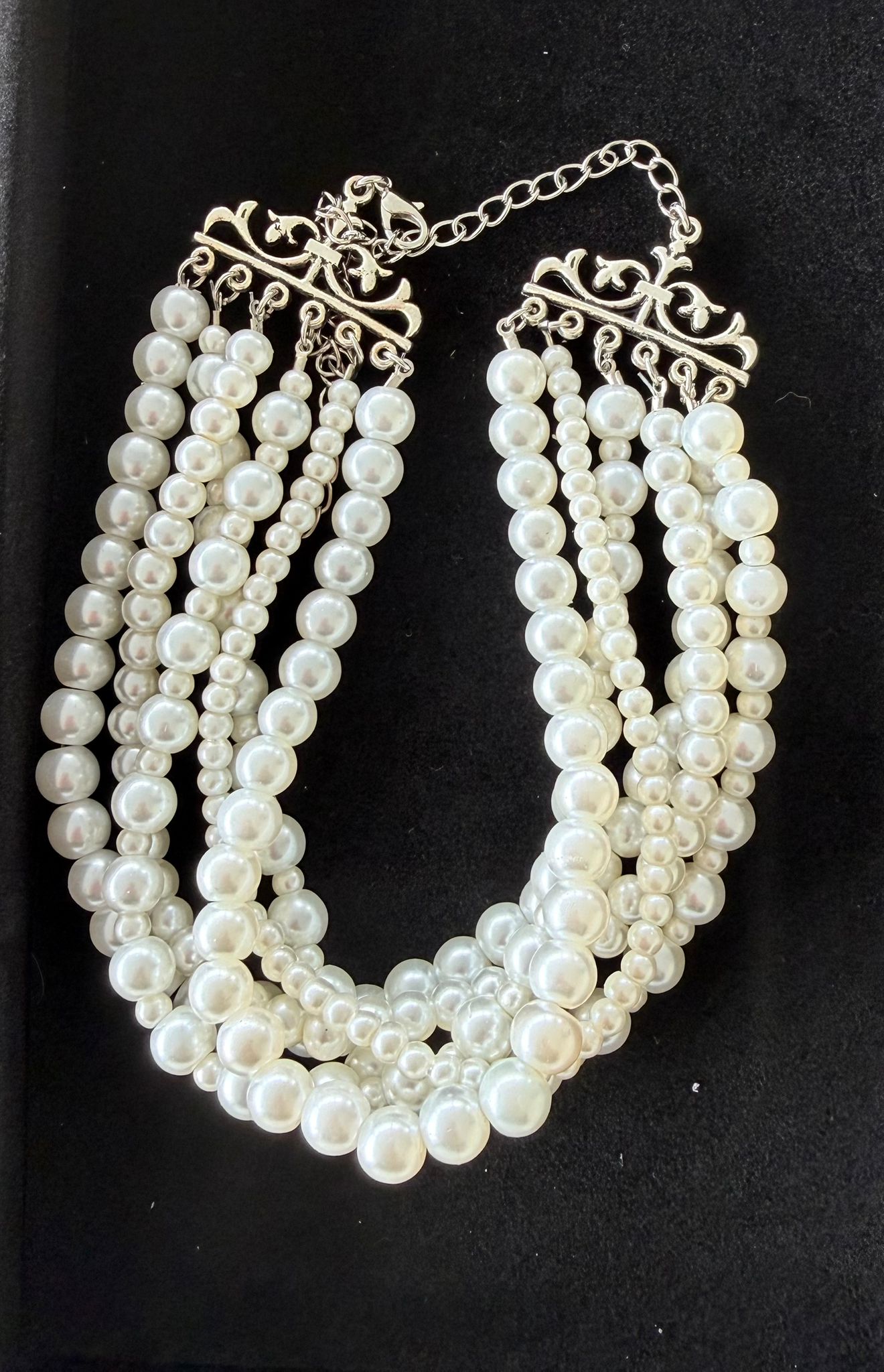 Luxe Gelaagde Parelketting – Vintage Chic Statement Necklace | kod91