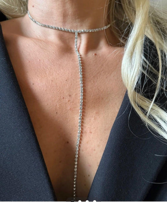 Luxe Rhinestone Choker Ketting – Glamour Statement Necklace | kod56