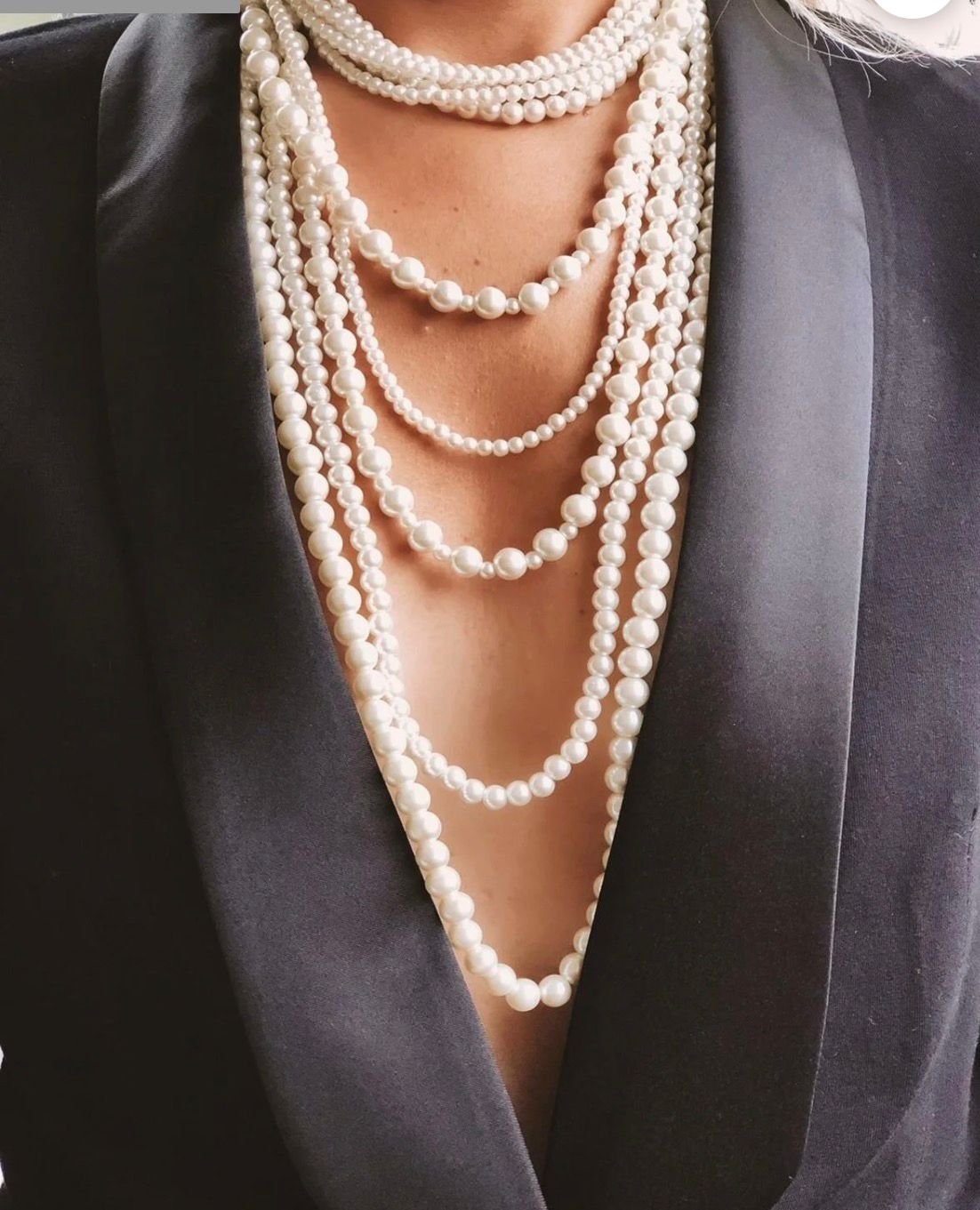 Luxe Multi Layer Parelketting – Elegante Vintage Statement | kod92