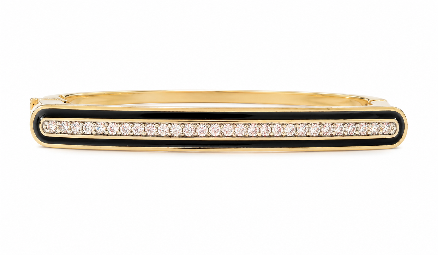 Geometrische Gouden Creolen Dames – Luxe Oorbellen met Strass Steentjes – Elegante Statement Hoops |kod48