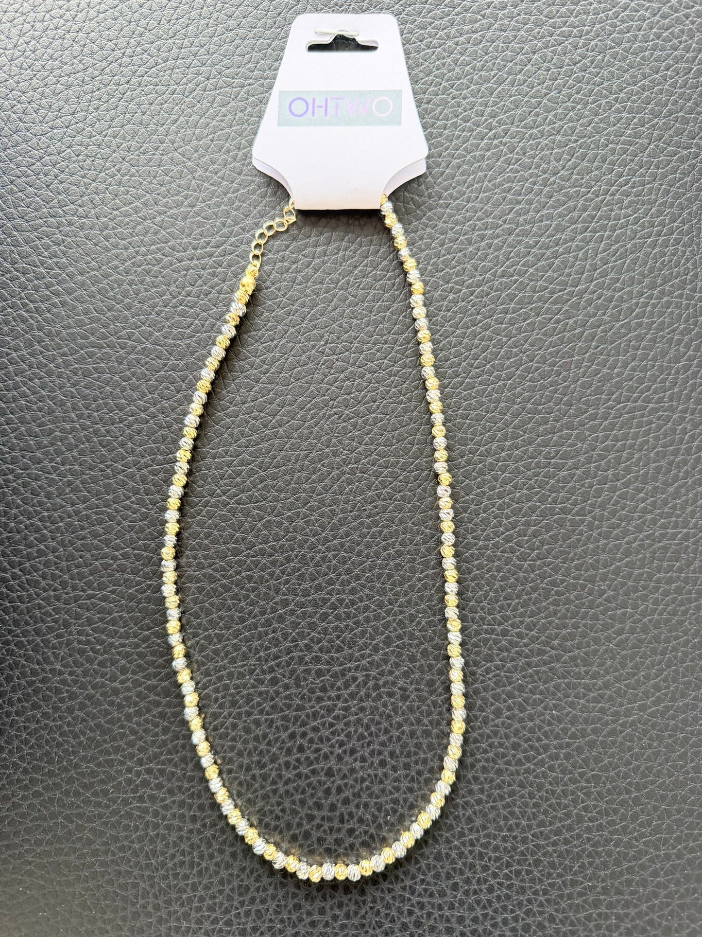 Luxe Gouden; Zilveren Kralenketting – Subtiel, Elegant  Tijdloos | kod12