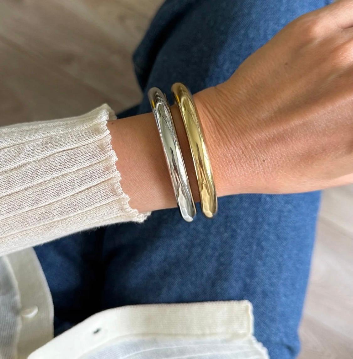 Minimalistische Luxe Open Bangle Armband – Goud &amp; Zilver | kod19