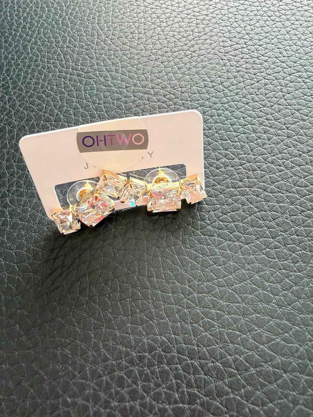 Luxe Goudkleurige Kristal Oorknopjes – Geometrische Zirkonia Oorbellen voor Dames – Elegante Statement Oorstekers |kod38