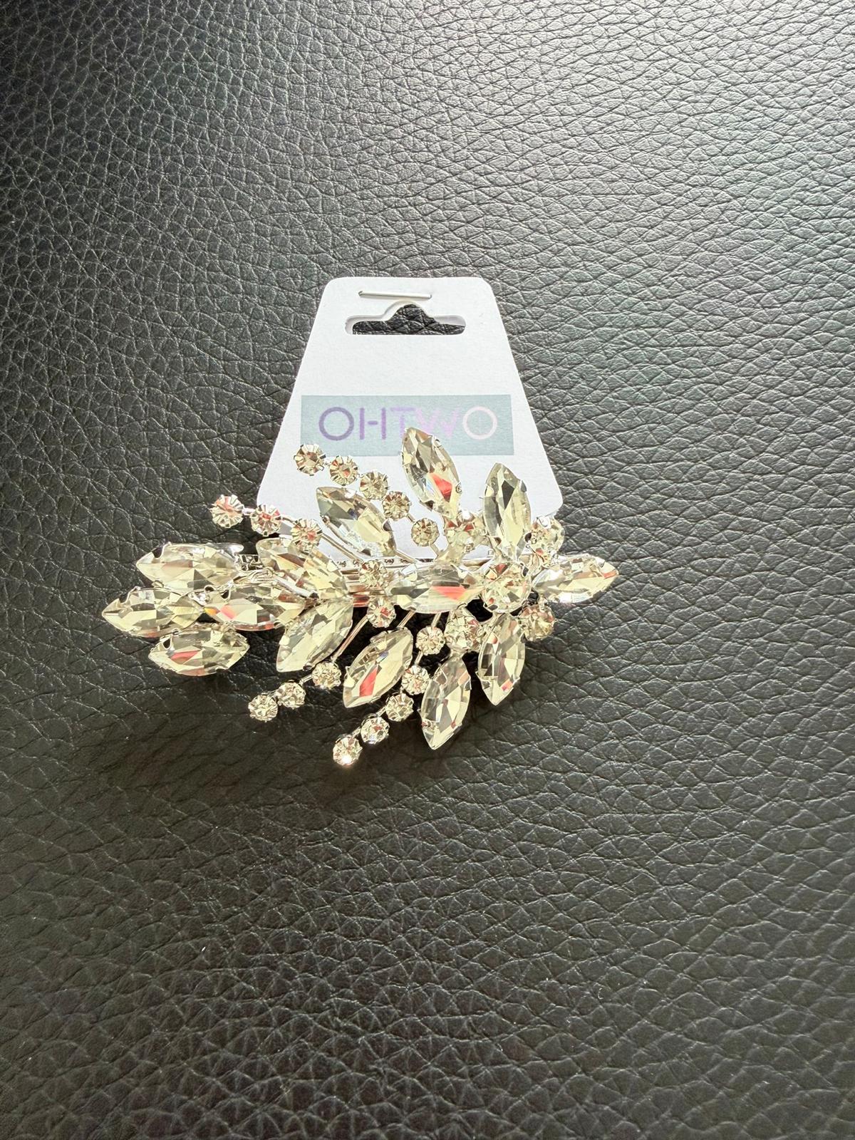 Kristallen Haarclip Bruid – Luxe Bloemen Haaraccessoire met Strass – Elegante Haarspeld voor Bruiloft en Gala |kod52