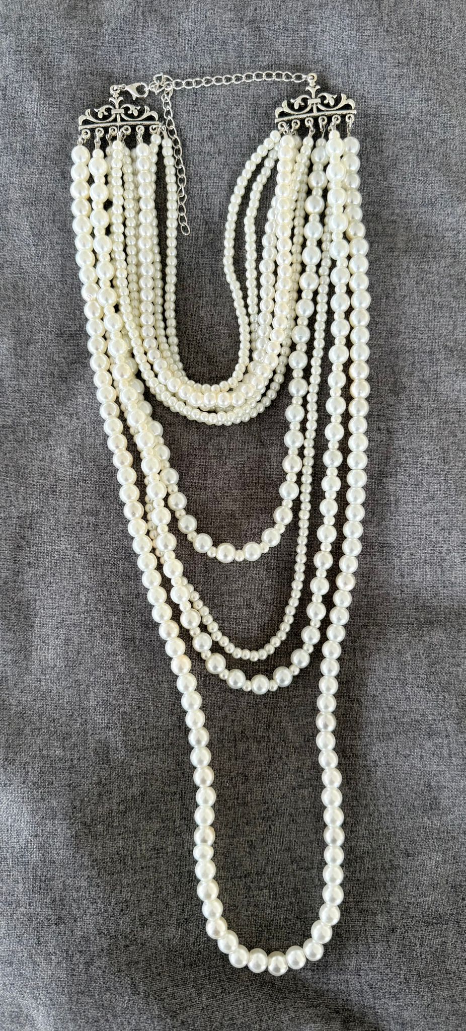 Luxe Multi Layer Parelketting – Elegante Vintage Statement | kod92