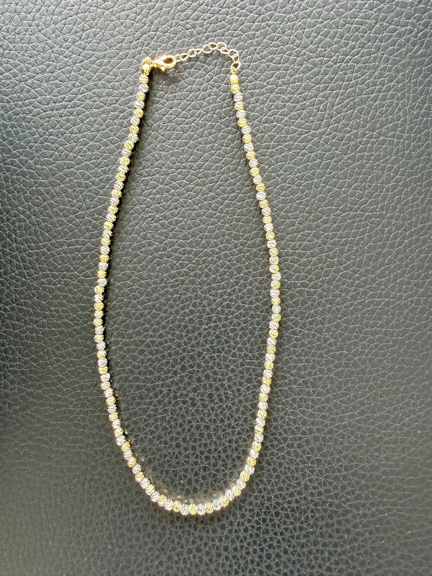 Luxe Gouden; Zilveren Kralenketting – Subtiel, Elegant  Tijdloos | kod12