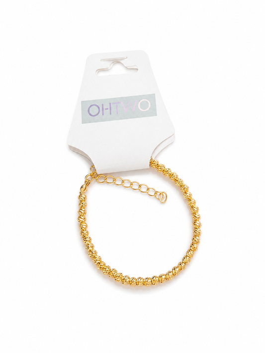 Gouden Kralen Armband Dames – Verstelbare Minimalistische Armband – Elegante Goudkleurige Armband voor Dagelijks Gebruik |kod69