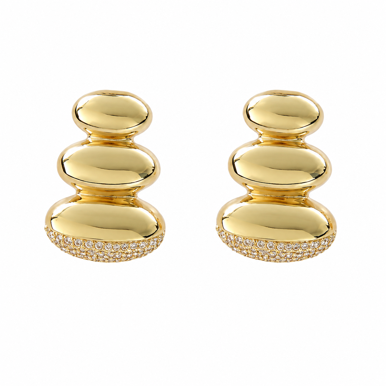Luxe Goudkleurige Statement Oorbellen met Kristallen – Elegante Dames Oorbellen voor Feest, Gala & Avondkleding |kod27